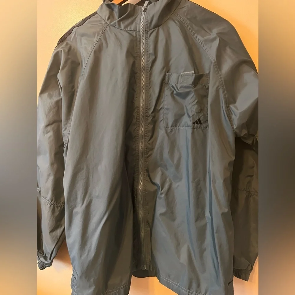 Vintage adidas windbreaker hooded jacket size medium